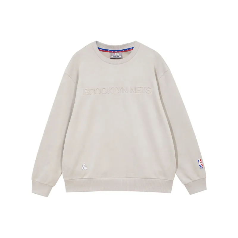 JACK JONES· x NBA Sweatshirt Men's Stone Gray-0