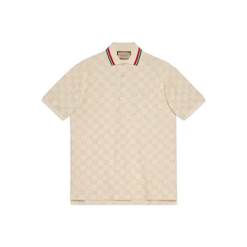 GUCCI Lido Polo Shirt Unisex Ivory White