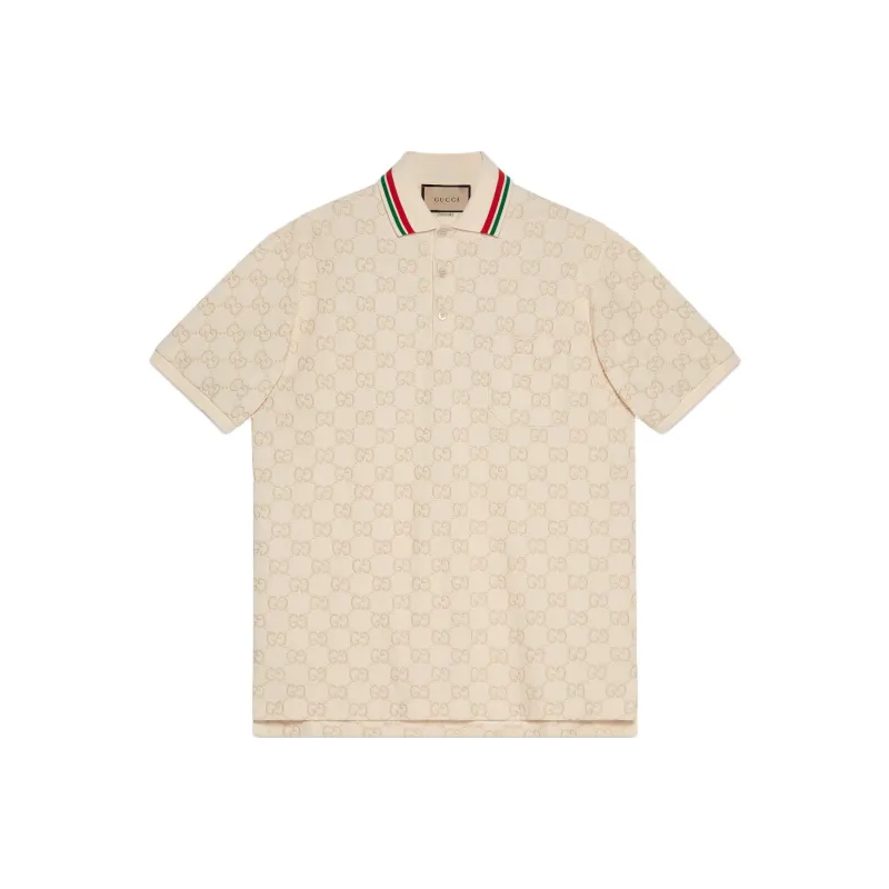 GUCCI Lido Polo Shirt Unisex Ivory White-0