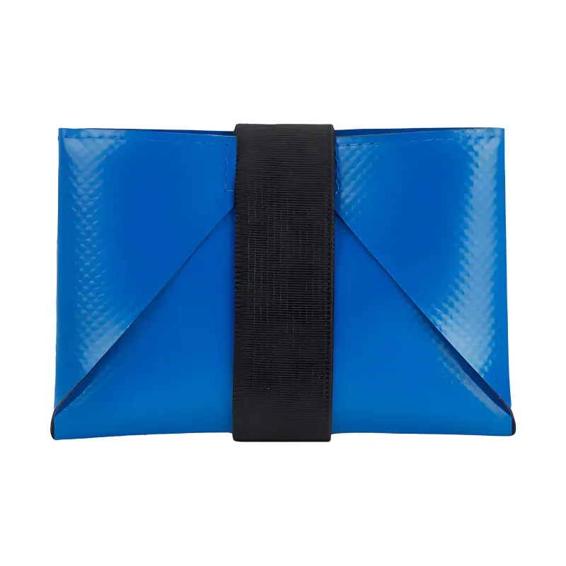 MARNI Fabric Coin Purse, Card Holder Regular Men's Black & Blue-3