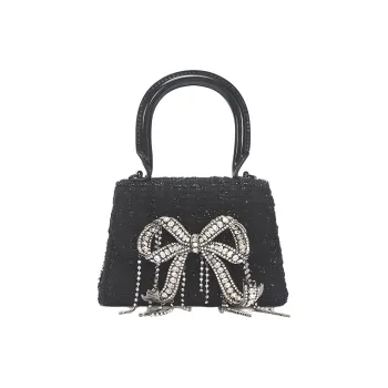 Self portrait Polyester With Polyester Film Fiber Shoulder Bag Crossbody Bag Handbag Micro Women's Black