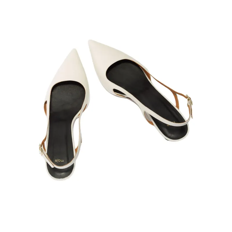 Maje Slim Heel High Heels 5cm Women's Ivory White-5