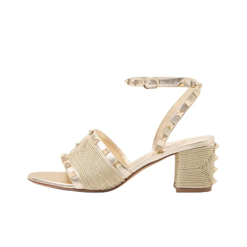 Valentino Rockstud One Strap Sandals 6cm Women's Platinum-0