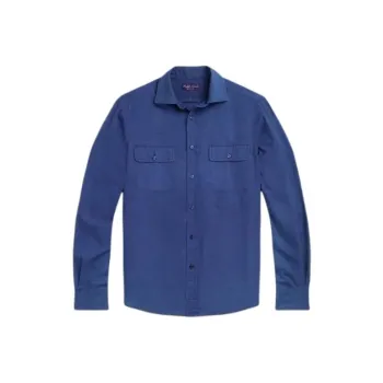 Polo Ralph Lauren Linen-Silk Canvas Shirt Shirt Men's Blue