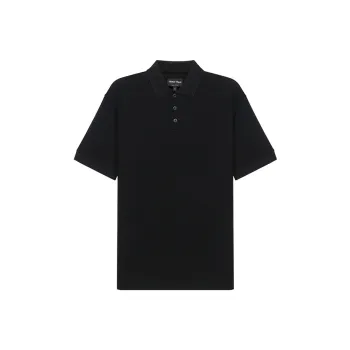 GIORGIO ARMANI Piqué Polo Shirt In Lisle Cotton Yarn