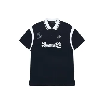 FILA FUSION BASEBALL Series Polo Shirt Men's Pitch Black
