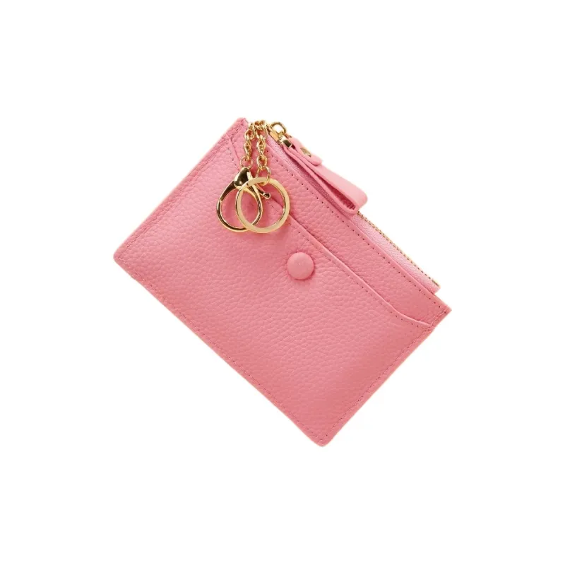 Tong Tong Rabbit Top Grain Cow Leather Coin Purse Women's Yellow/Gray/Orange/Pink/Maroon/Black-4