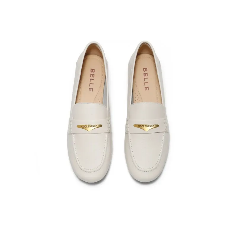 BELLE Loafers Women's Yellow, Ecru-6