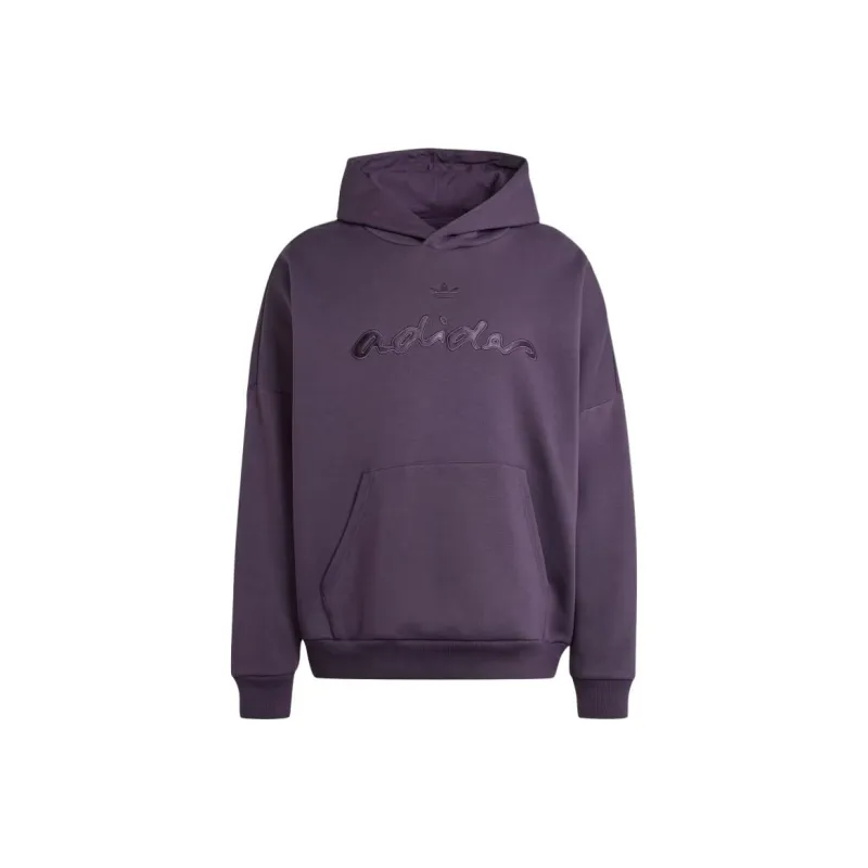 Adidas APPLIQUÉ HOODIE Sweatshirt Men's Purple-0