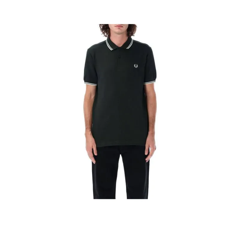 COMME DES GARCONS SHIRT Logo Embroidered Straight Hem Polo Shirt-0