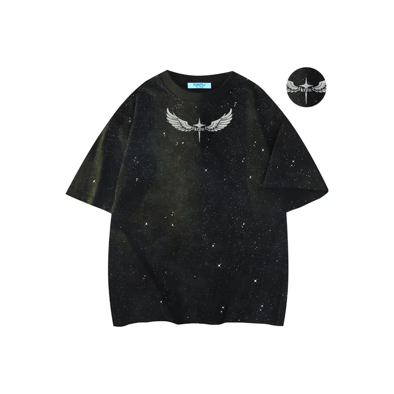 Kepu T Shirt Unisex Tie Dye Black-1