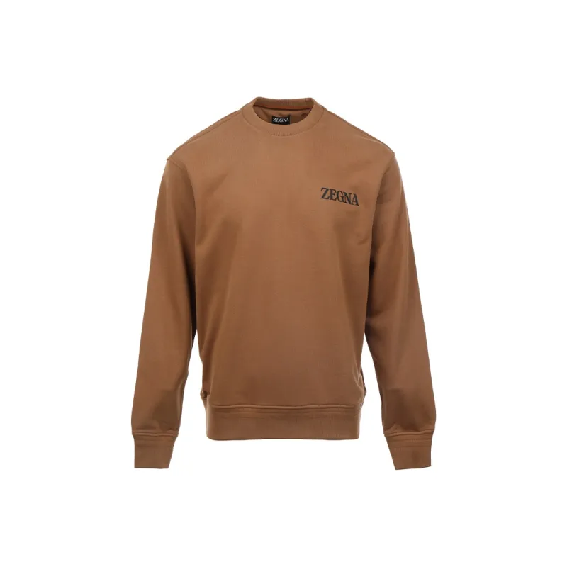 Zegna Logo embossed Cotton Sweatshirt-0