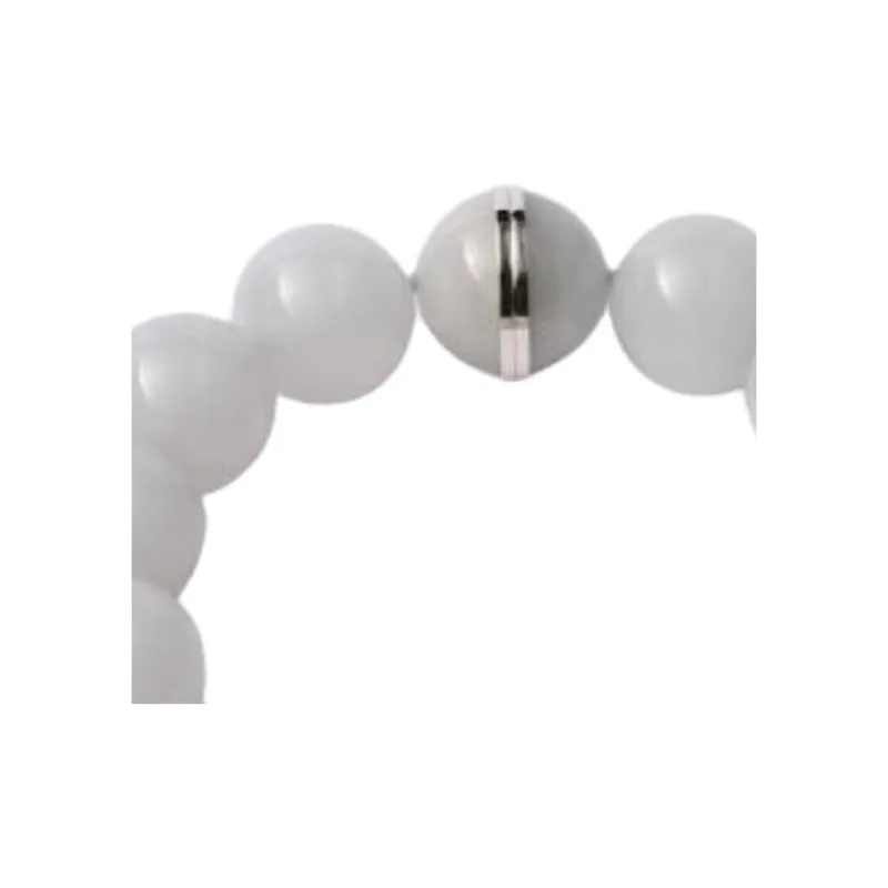 PRADA Plexiglass, Metal Necklaces Women's White-1