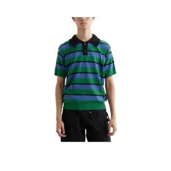 ANDERSSON BELL Damaged Striped Polo Shirt