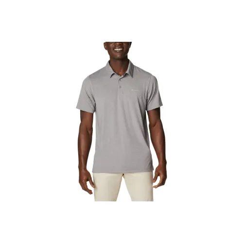 Columbia Polo Shirts Men Gray