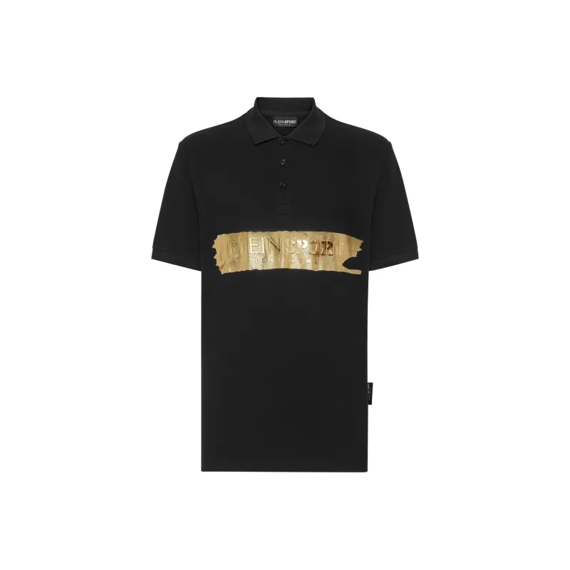 PLEIN SPORT Logo print Short sleeved Polo Shirt-0