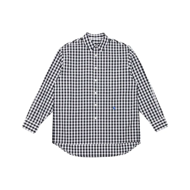ADER ERROR Tetris appliqué Checkered Shirt-0