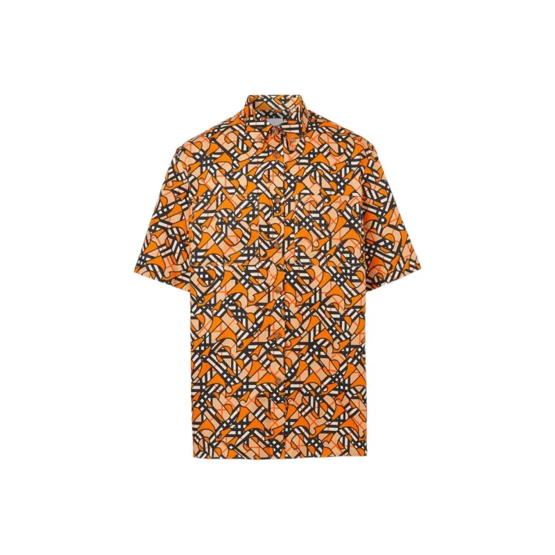 Burberry Shirts Men Orange-0