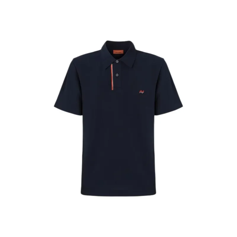MISSONI Zigzag Embroidery And Contrasting Detail Piqué Polo Shirt-0