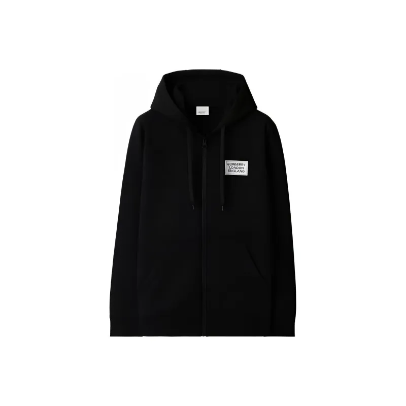Burberry Hove Logo Print Zip Hoodie-0