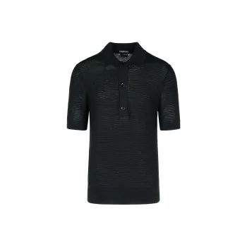 TOM FORD Short Sleeved Knitted Polo Shirt