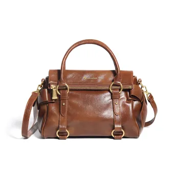AQUASCUTUM Polyurethane Leather One Shoulder Handbag Women's Caramel