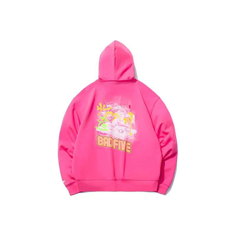 LiNing x SHAOBURUCHUAN Sweatshirt Unisex Spicy Pink-1
