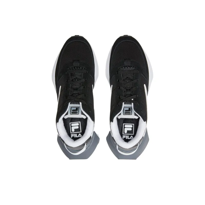 FILA Racer Energized Low Top Running Shoes Men's Black White-3