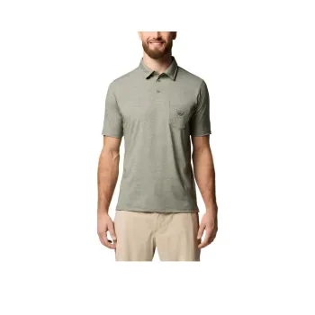 Columbia PFG Uncharted Polo Shirt Men's Juniper Heather