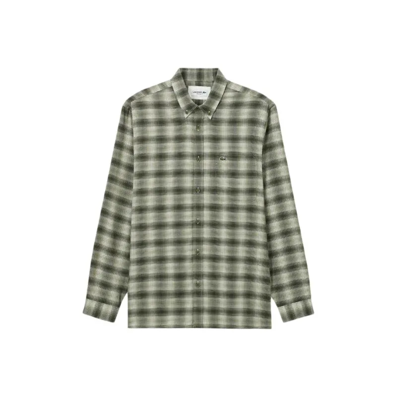 LACOSTE Shirts Men Army Green-0
