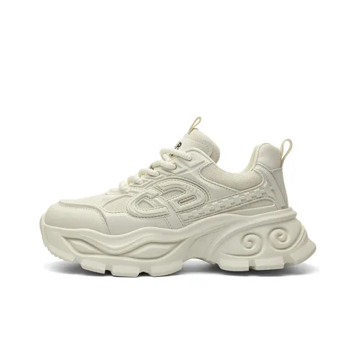 JEEP SPIRIT Chunky Sneakers Men Low Top Beige