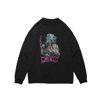 XVESSEL X MARVEL/Marvel Co-branded Series Sweatshirts Unisex Black