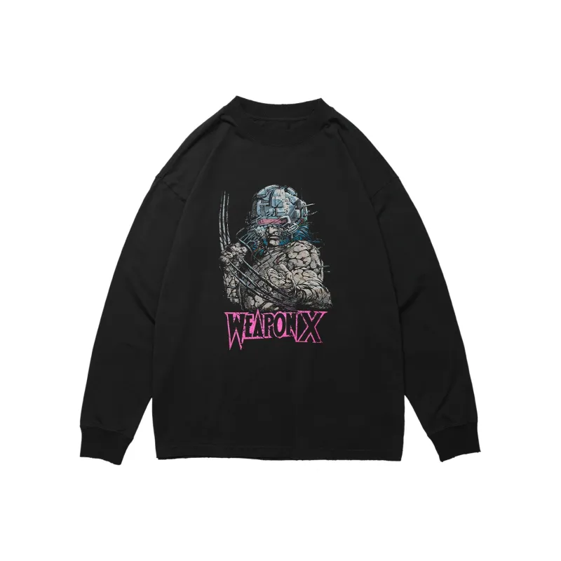 XVESSEL X MARVEL/Marvel Co branded Series Sweatshirts Unisex Black-0