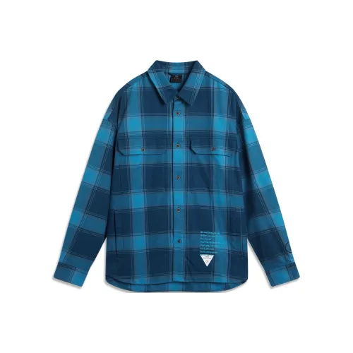 LiNing Shirt Men's Feather Crown Blue Raincoat Blue Sea Spirit Blue