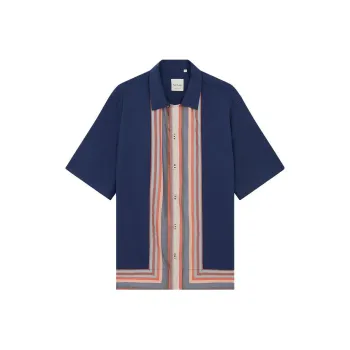 Paul Smith Shirts Men Dark Blue Green