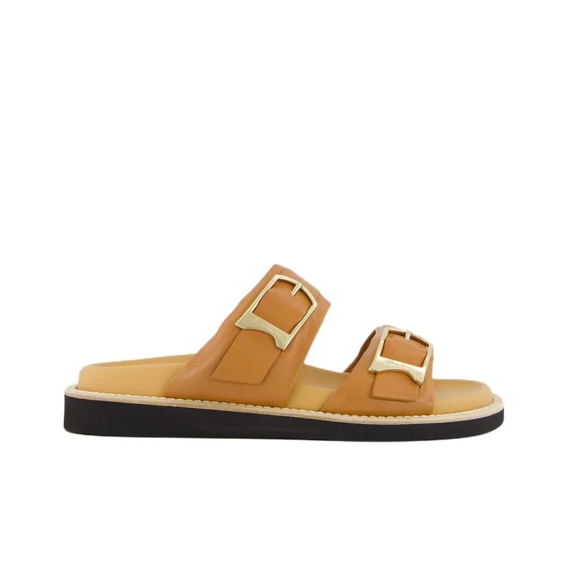 Santoni Slide Slippers Women's Brown-1