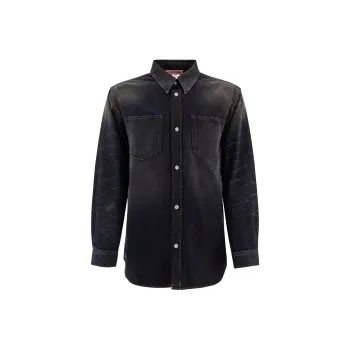 Acne Studios Collared Long Sleeve Denim Shirt