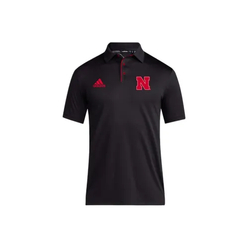 Adidas Free Shipping With AdiClub Nebraska Cornhuskers Short Sleeve Polo