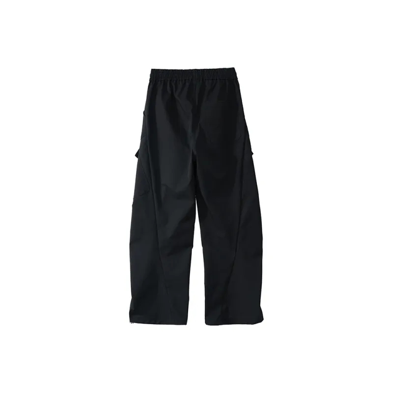 Black Late Casual Pants Unisex-5