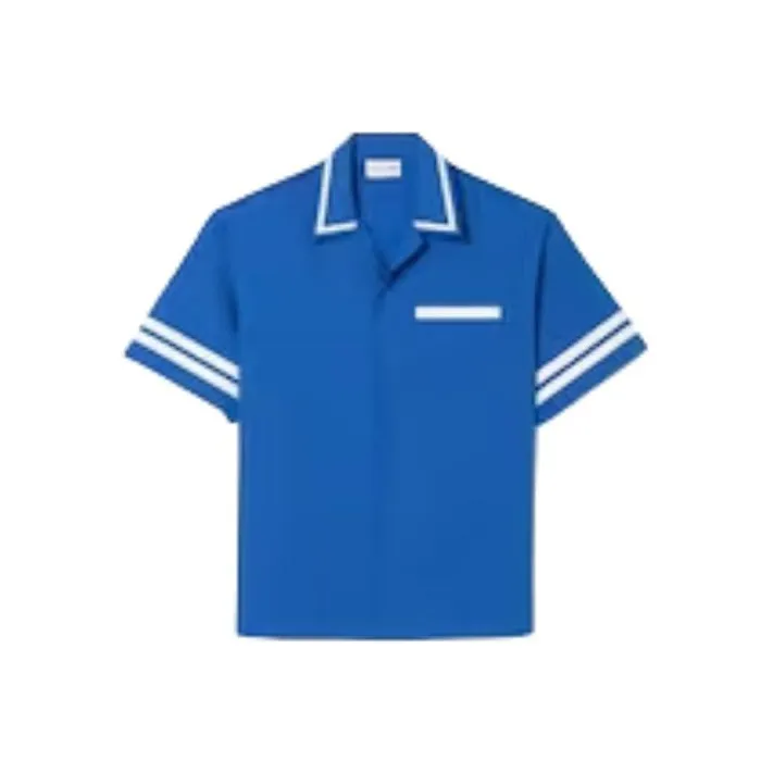LACOSTE Shirts Men Blue With White Lettering-0