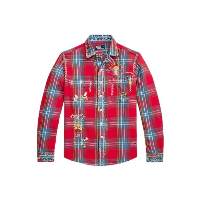 Polo Ralph Lauren Floral Embroidered Checked Shirt-0