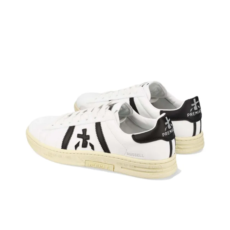 PREMIATA Russel Low Top Skateboard Shoes Men's White-4
