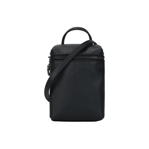 LONGCHAMP Le Pliage Xtra Cow Leather Shoulder Bag Crossbody Bag Handbag Extra Small Men's Black