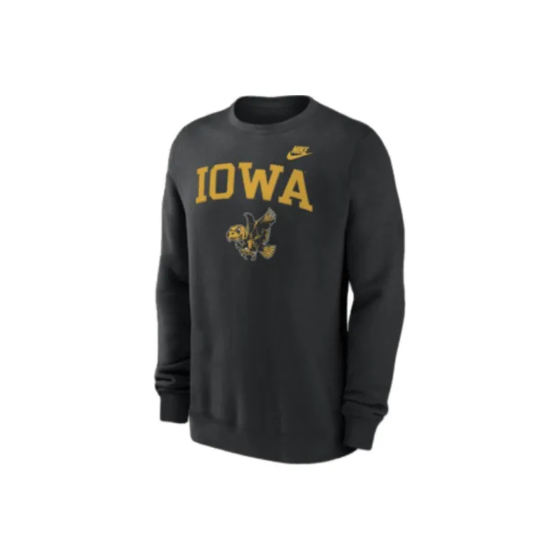 Nike Iowa Hawkeyes Legacy Classic Arch Over Logo Men's Nike College Pullover Crew-0
