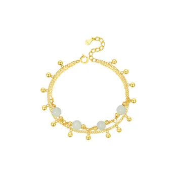 MAMADESHOUHU Hetian Jade Bracelets Pale Greenish White Jade Women's