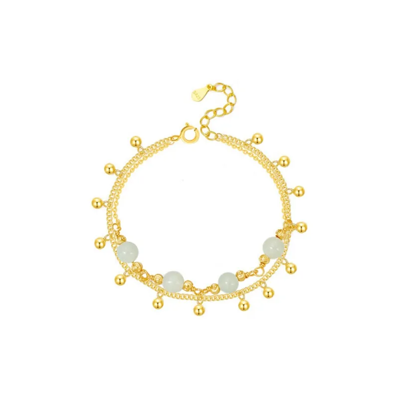 MAMADESHOUHU Hetian Jade Bracelets Pale Greenish White Jade Women's-0