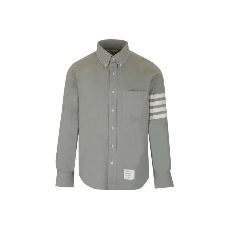 THOM BROWNE Shirts Men Light Green-0