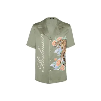 BALMAIN Tiger print Satin Shirt