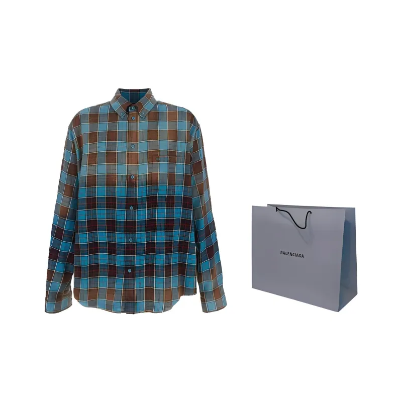Balenciaga Checked Long Sleeve Shirt-2