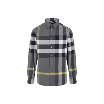 Burberry Shirts Men Gray